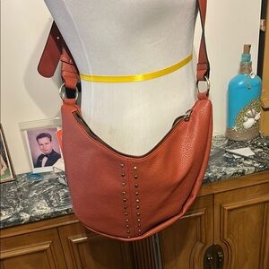Stylish Red Leather Shoulder Satchel